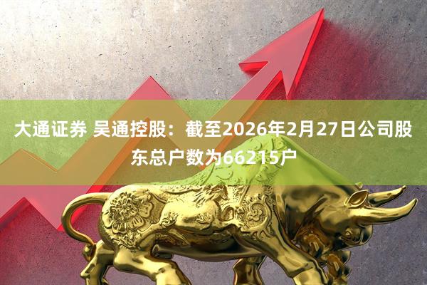 大通证券 吴通控股：截至2026年2月27日公司股东总户数为66215户